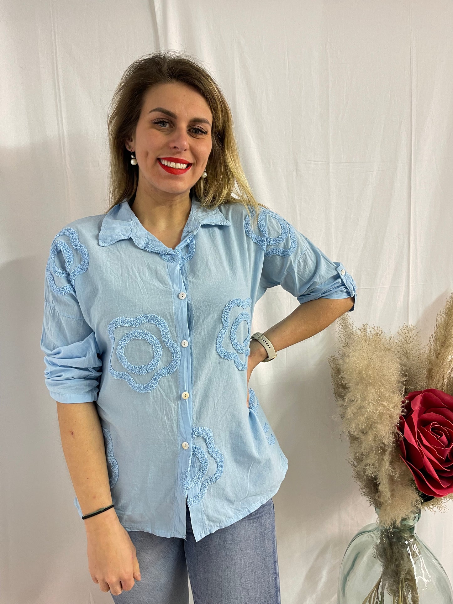 CHEMISE ASSIA BLEU CIEL