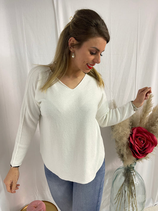 PULL ISRA BLANC