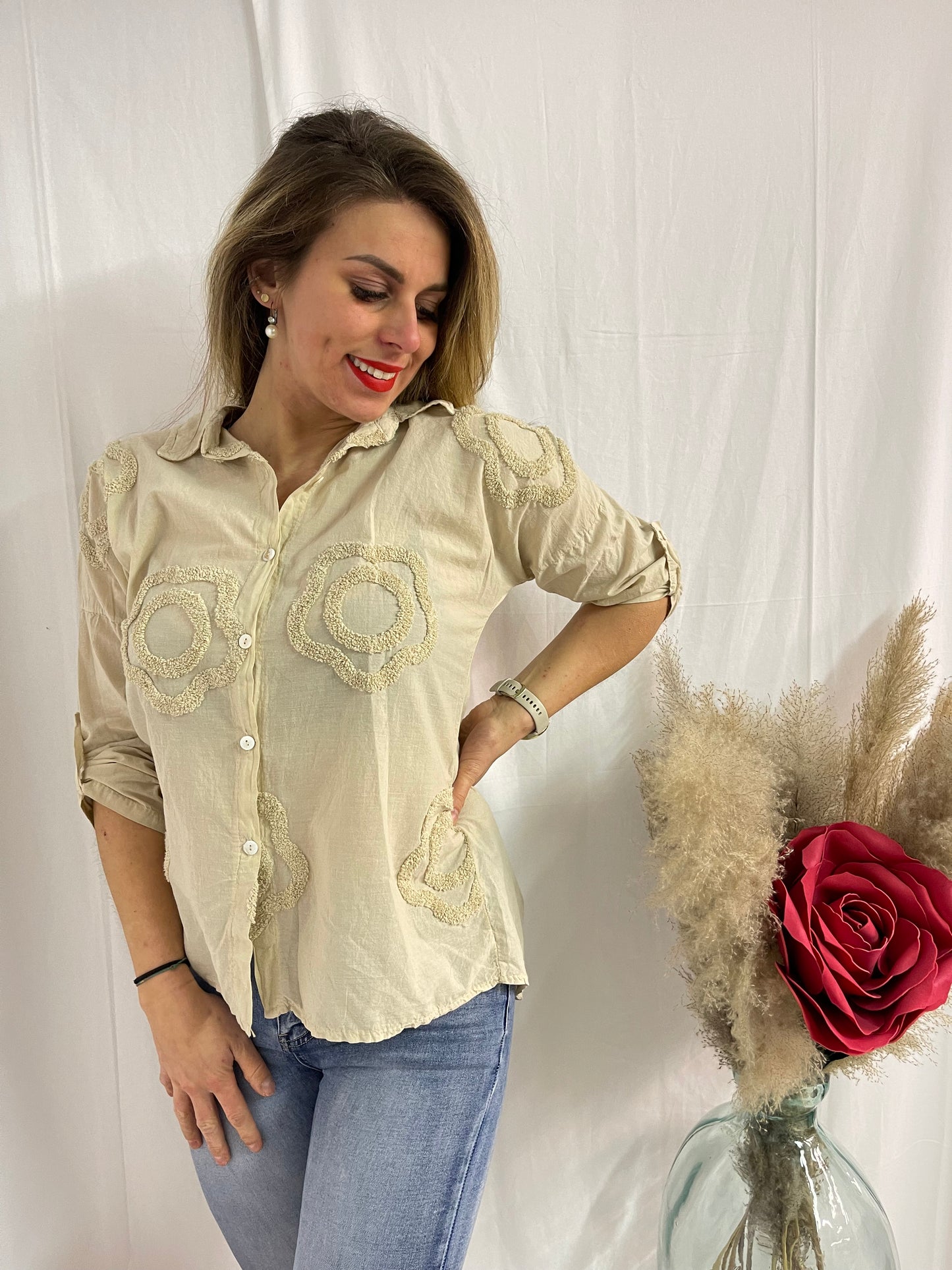 CHEMISE ASSIA BEIGE