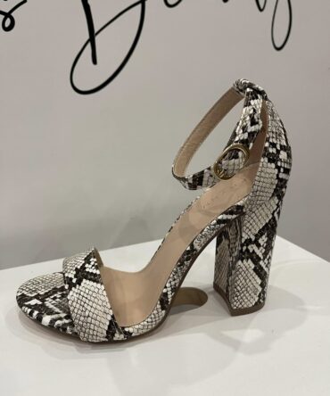 SANDALES À TALONS PYTHON