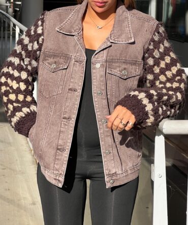 VESTE JEANS LAMYA MARRON