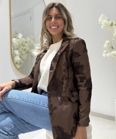 VESTE BLAZER NAWAL MARRON
