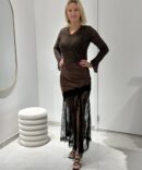 JUPE JIHANE CHOCO/NOIR