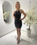 ROBE JOYCE NOIR/ARGENTÉ