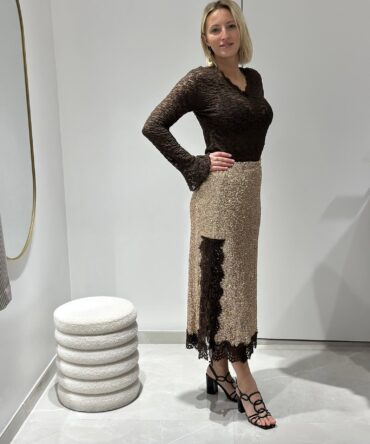 JUPE ABI DORÉ/CHOCO