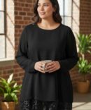 BLOUSE MIA NOIR/SEQUINS