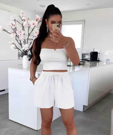 SHORT LUMIA BLANC